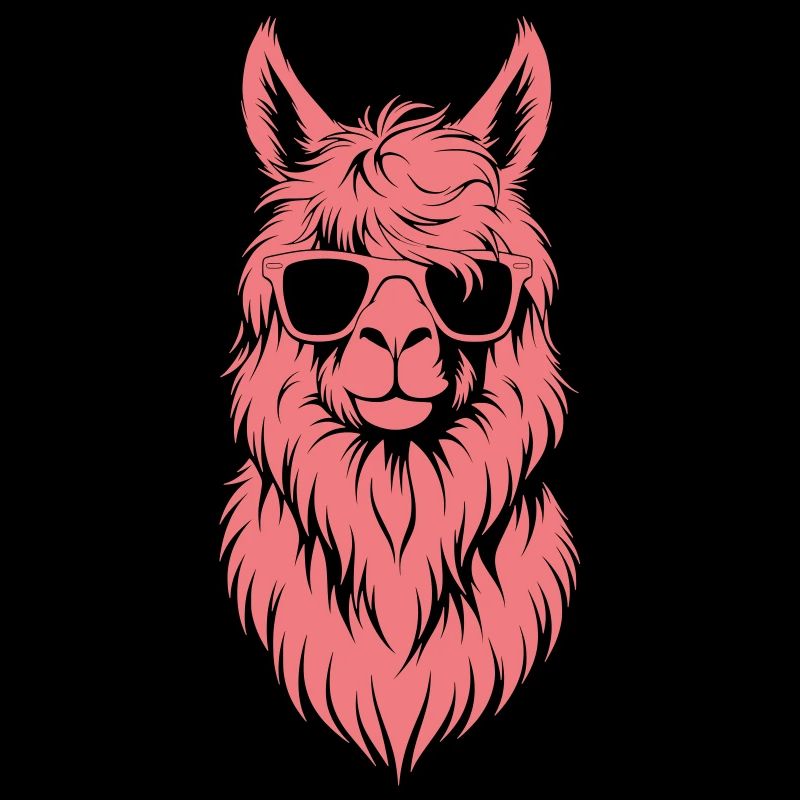 Hipster-Lama mit Sonnenbrille