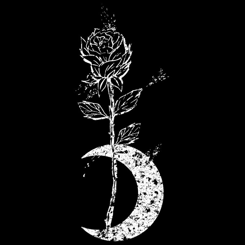 Rose avec lune