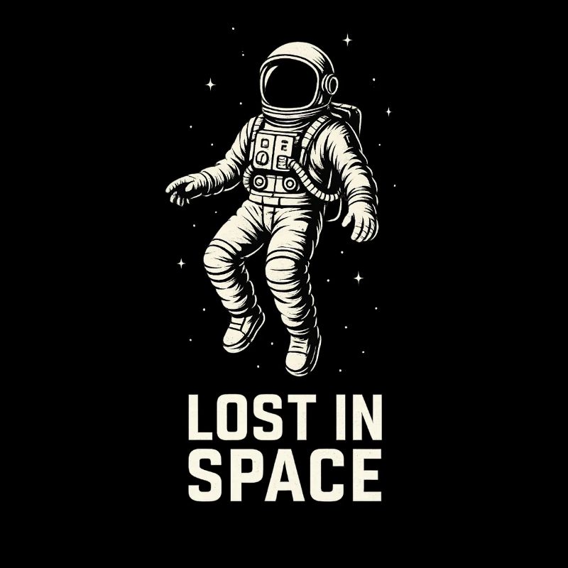 Astronaute perdu dans l’espace – Weltraum Retro Design