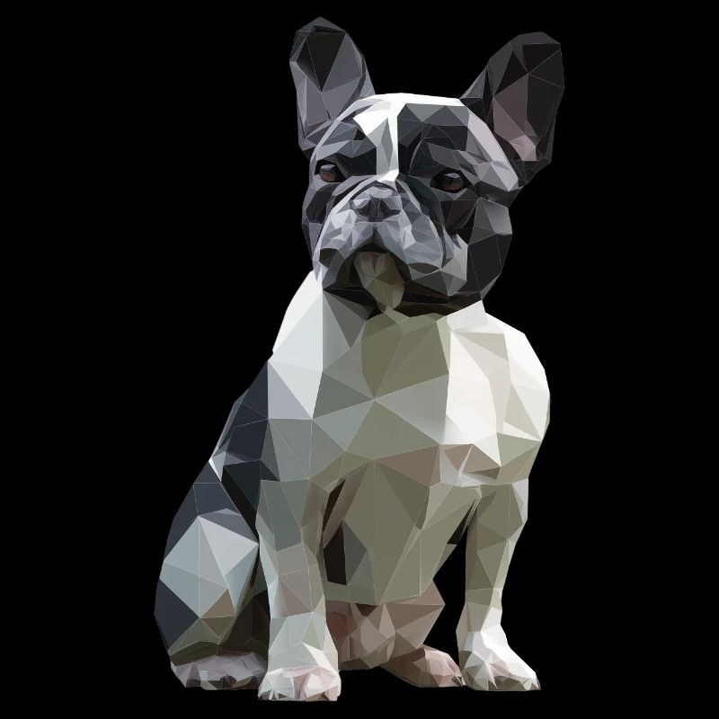 Bouledogue français Low Poly Design