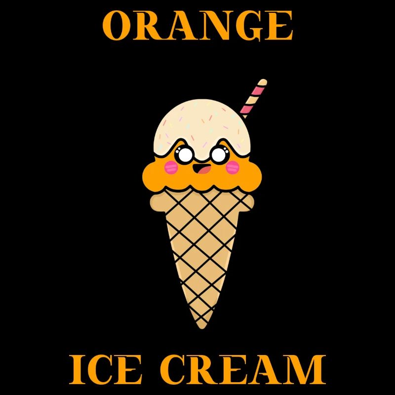 Orange Ice cream Geschenkidee Eis Eiscreme süß