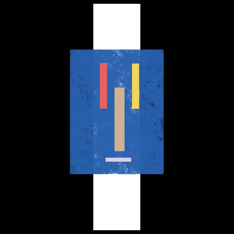 Abstraktes Gesicht auf Pullover