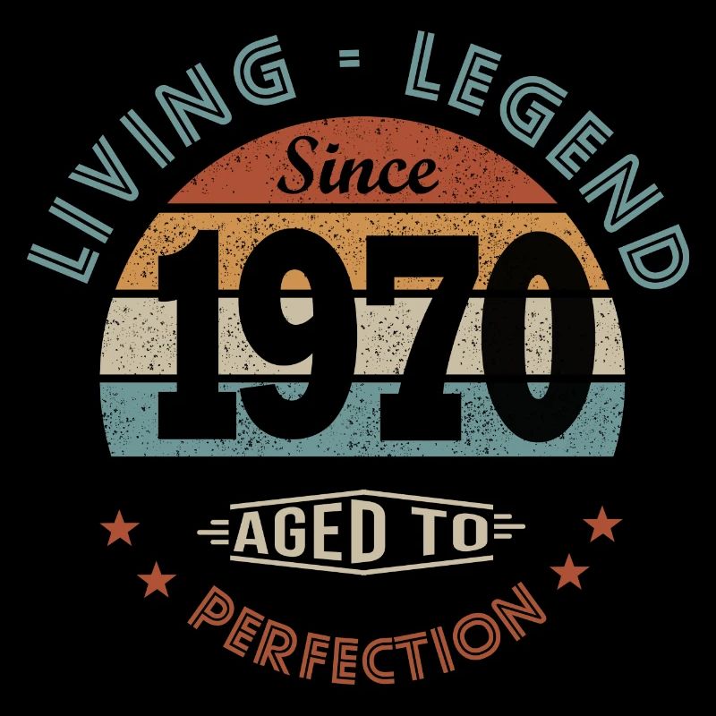 legend since 1970 Born in 1970 anniversary
