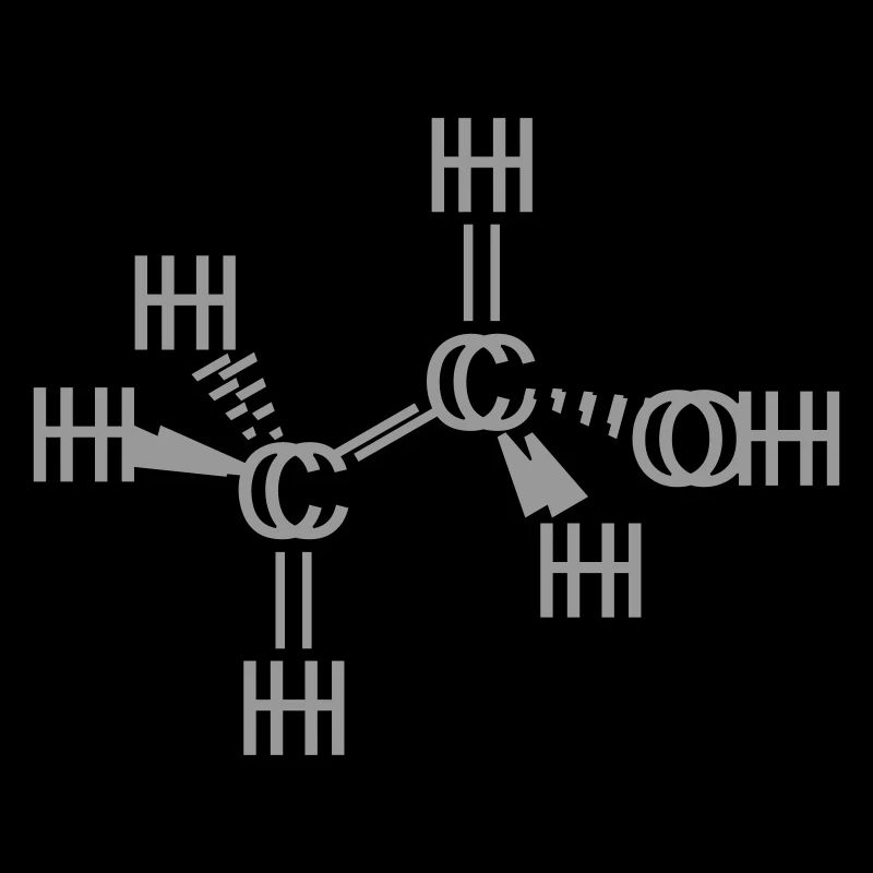 Ethanol Alcohol Molecule seen drunk.