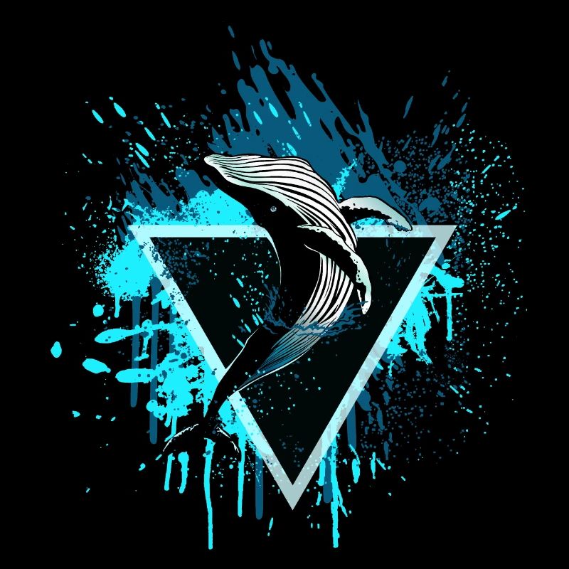 Whale with triangle