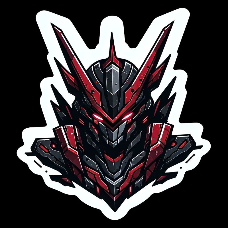 Kampfmech Cyber Mech-Krieger-Emblem Sci-Fi-Roboter