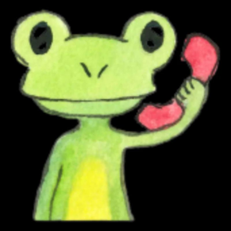 Frosch am Telefon