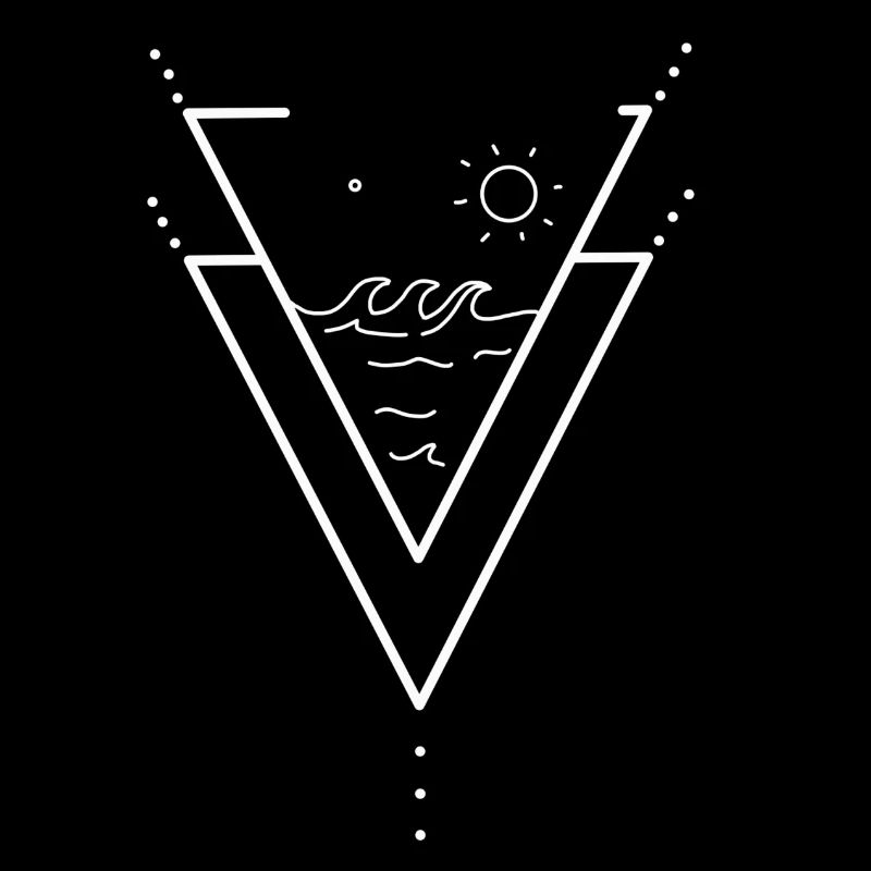 Sea triangle sun