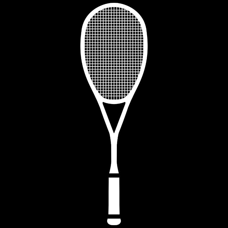 Squash Tennis Racket Split White