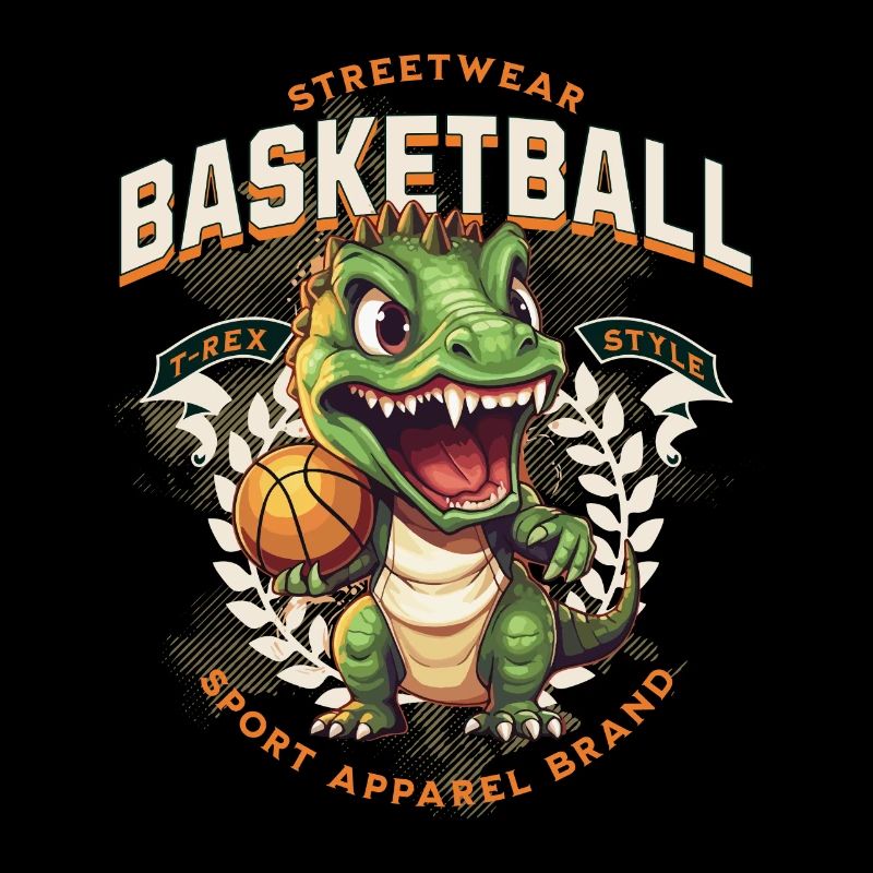 Basketball Dinosaur T-Rex Basketteur