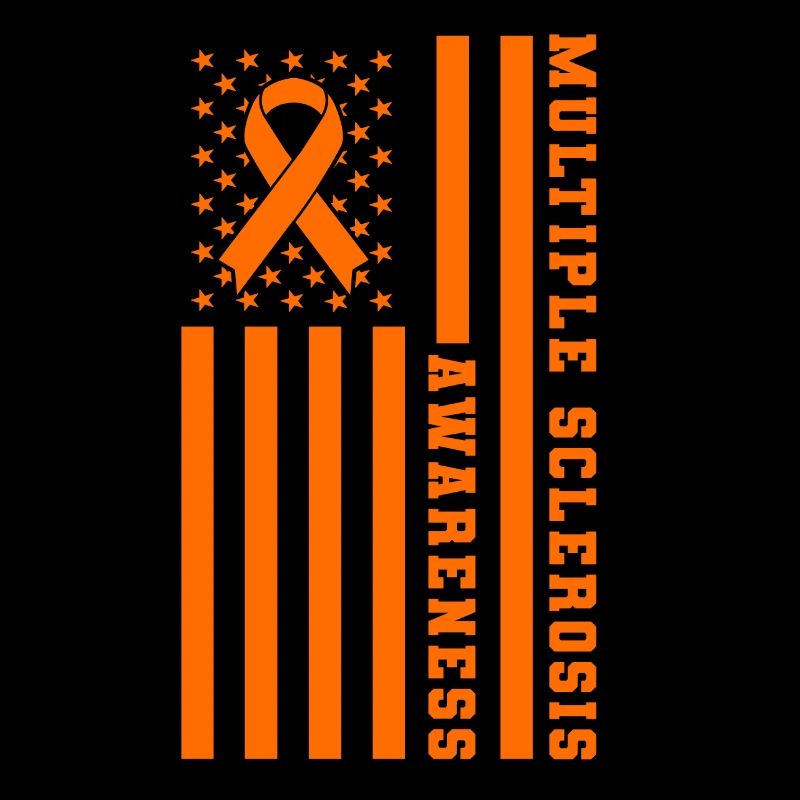 Multiple Sclerosis MS Awareness Patriotic USA