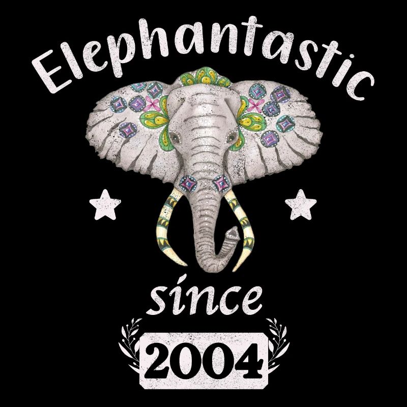 Elephantastic since 2004, elephant head decorated
