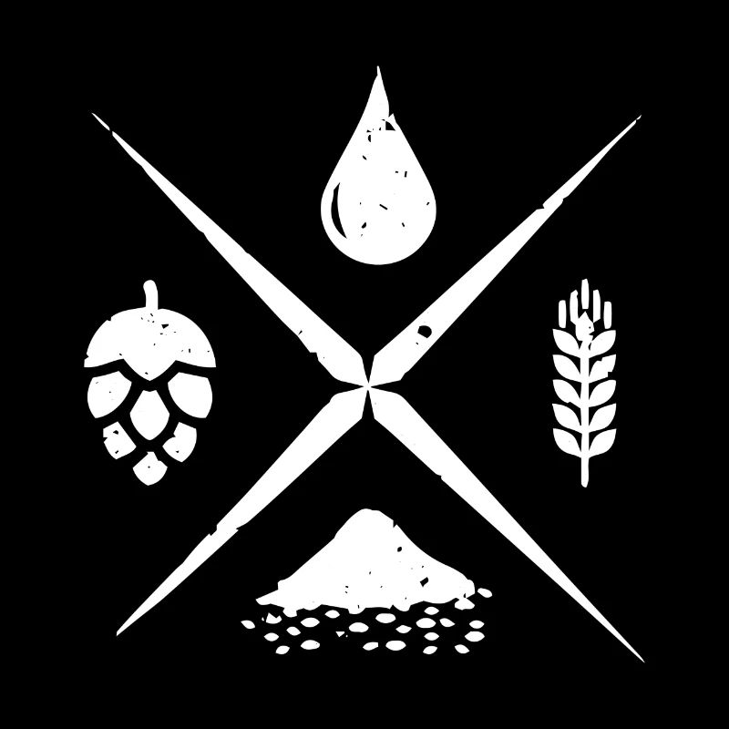 Cadeau de houblon d’orge d’eau et de levure