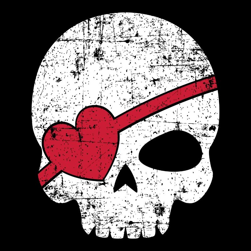 Cadeau de crâne pirate cache-œil pirate