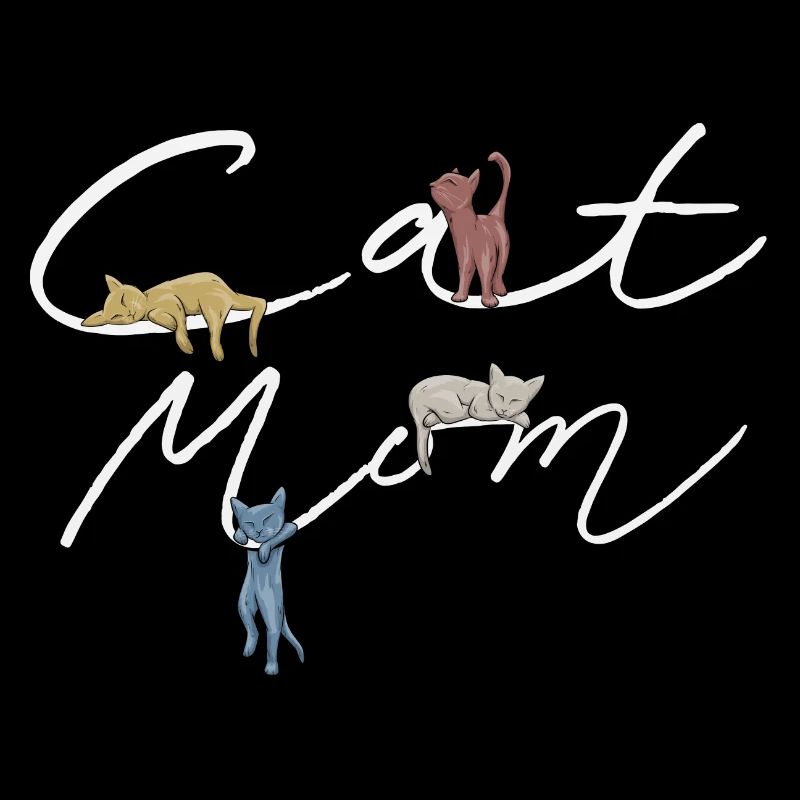 Chat-Maman ! Chat Maman Couleurs Rétro Chats