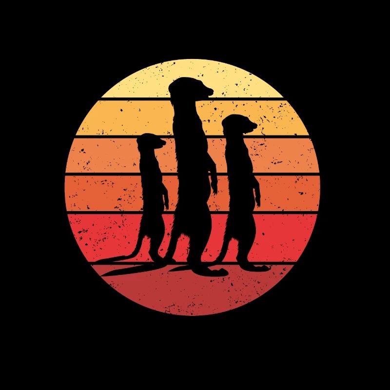 Erdmännchen Retro Vintage