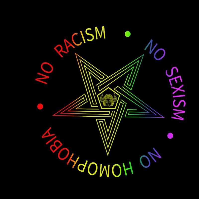 Baphomet Pentagram Symbol Satanas - No Racism
