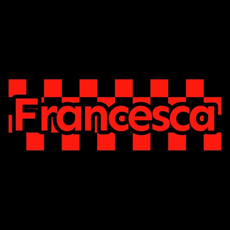 Checkerboard Text First Name Woman Last Name Francesca