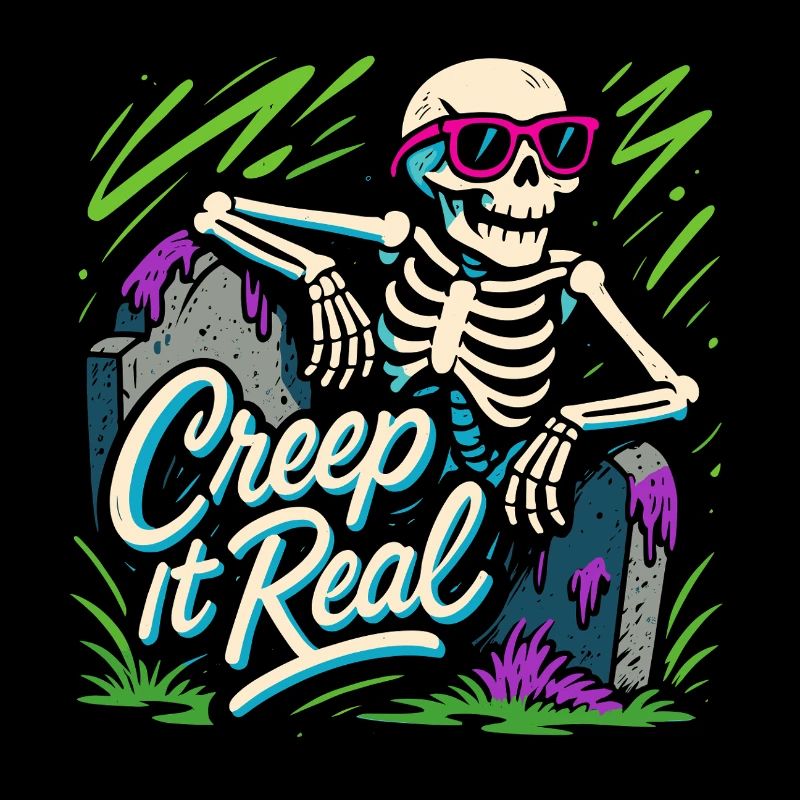 Creep it Real – Cool skeleton with sunglasses