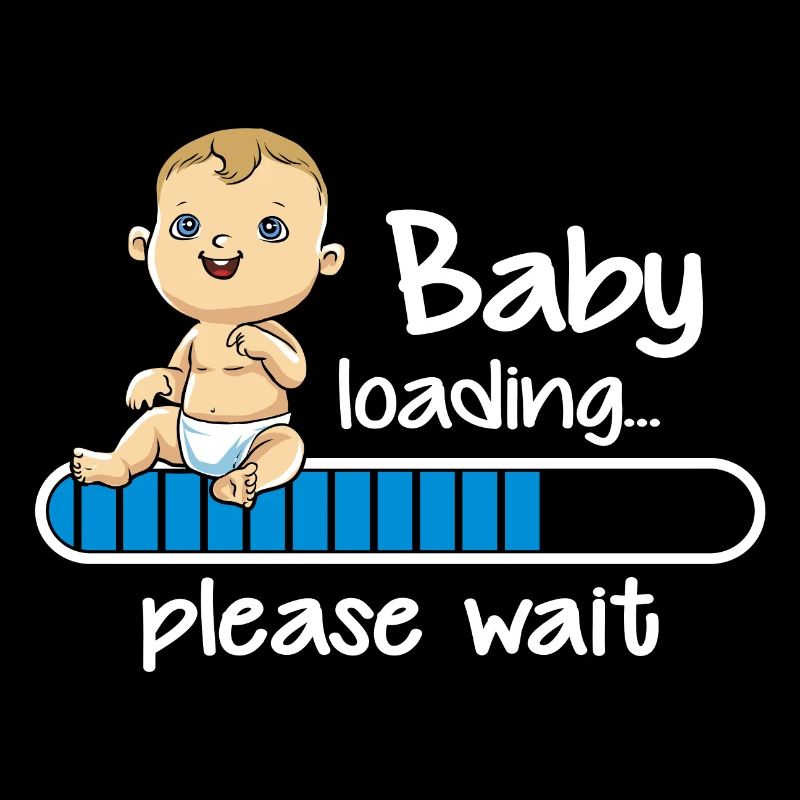 Baby Junge loading please wait Schwangerschaft