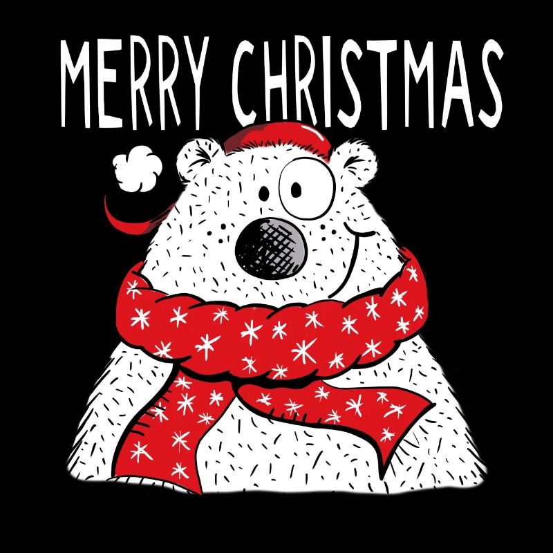Merry Christmas Bär - Winter - Eisbär - Comic