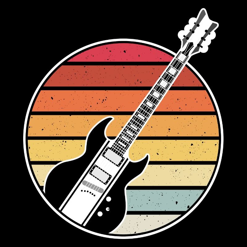 Design de guitare électrisant et coloré