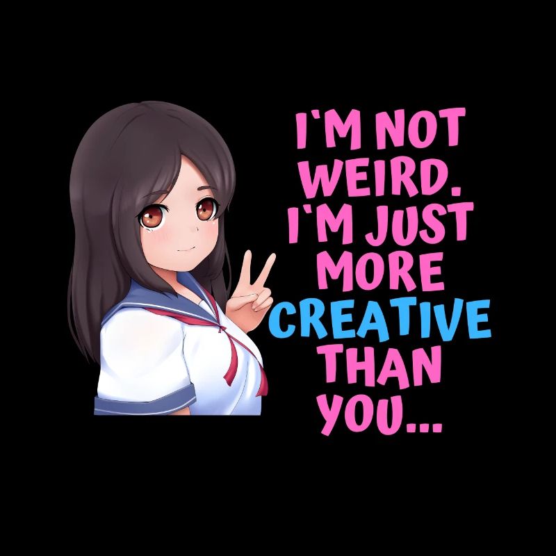 Funny anime saying design