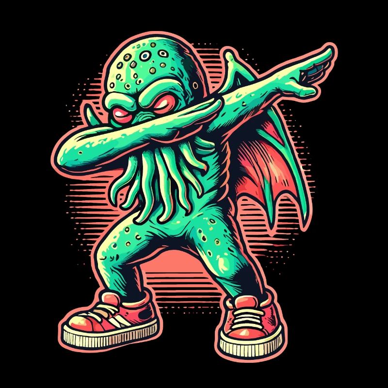 Dabbing drôle Cthulhu Dabbing Design