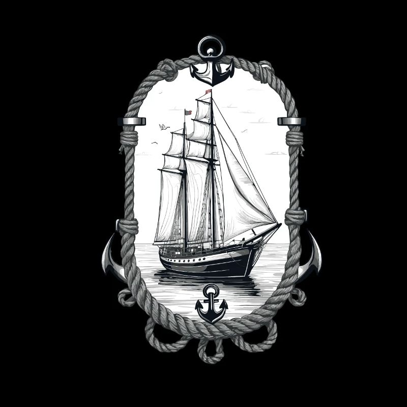 äMaritime Abenteuer Segelschiff Illustration