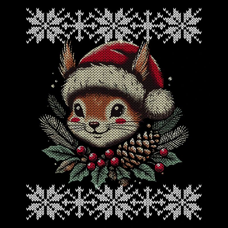 Modèle de tricot d'écureuil de Noël