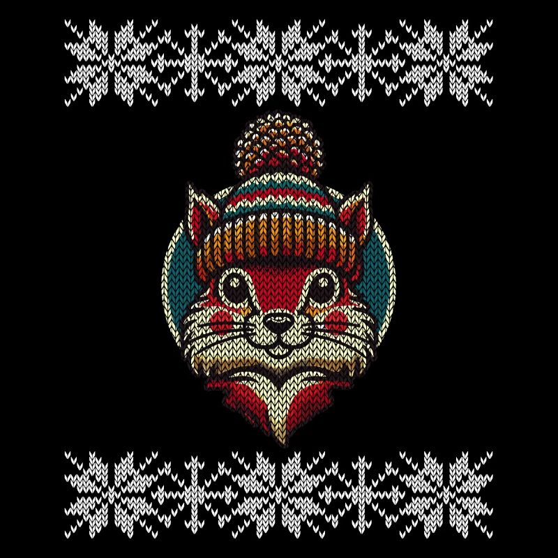 Winter knitting style squirrel with hat
