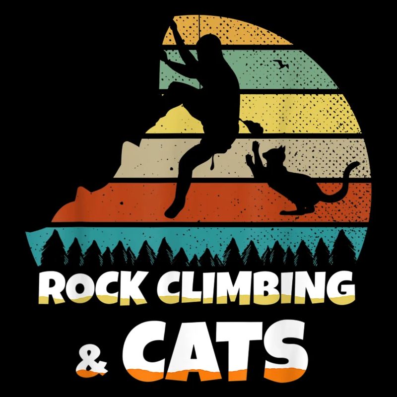 Rock Climbing Cat Klettern Katze Geschenk Hobby