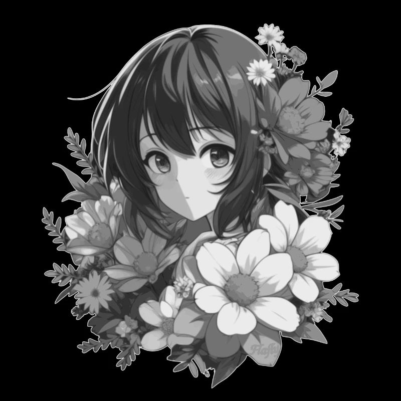 Mädchen mit Blumen 🌸 - 2