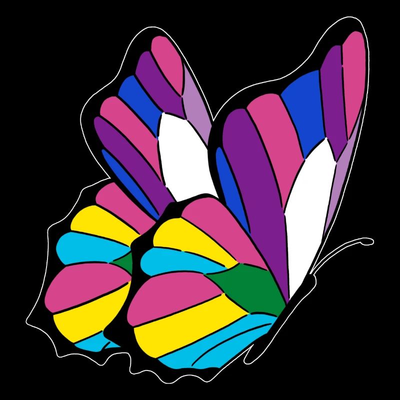 Butterfly pansexual bisexual androgynous
