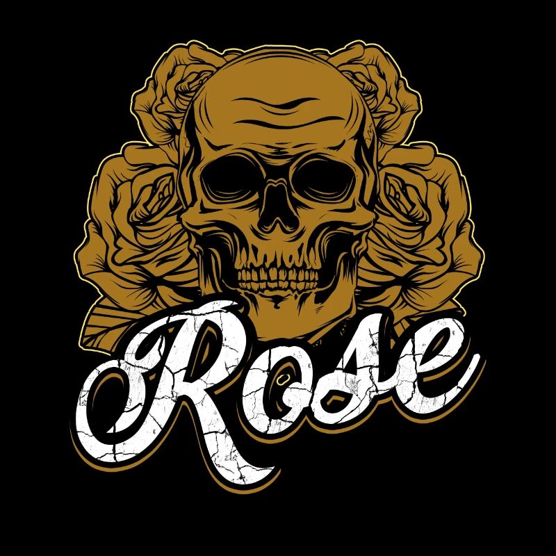 Crâne, roses, crâne, fleurs, crâne