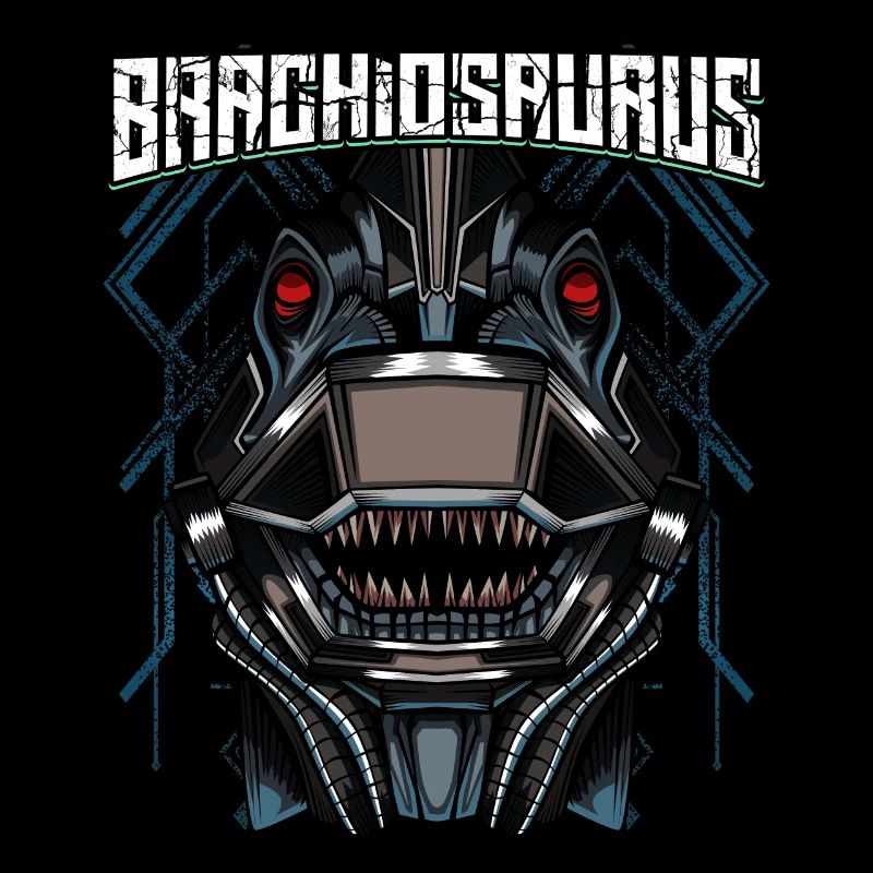Cyborg Brachiosaurus Dinosaure Scifi