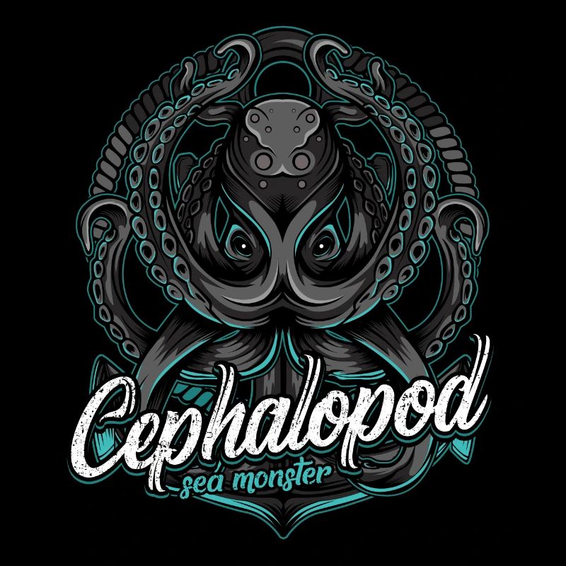 Modern octopus marine life sea creatures fish