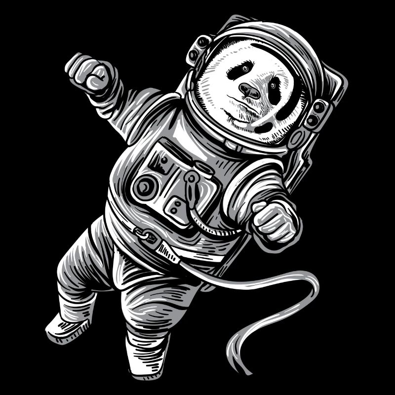 Panda d'astronaute dans l'espace Astropanda d'ours panda