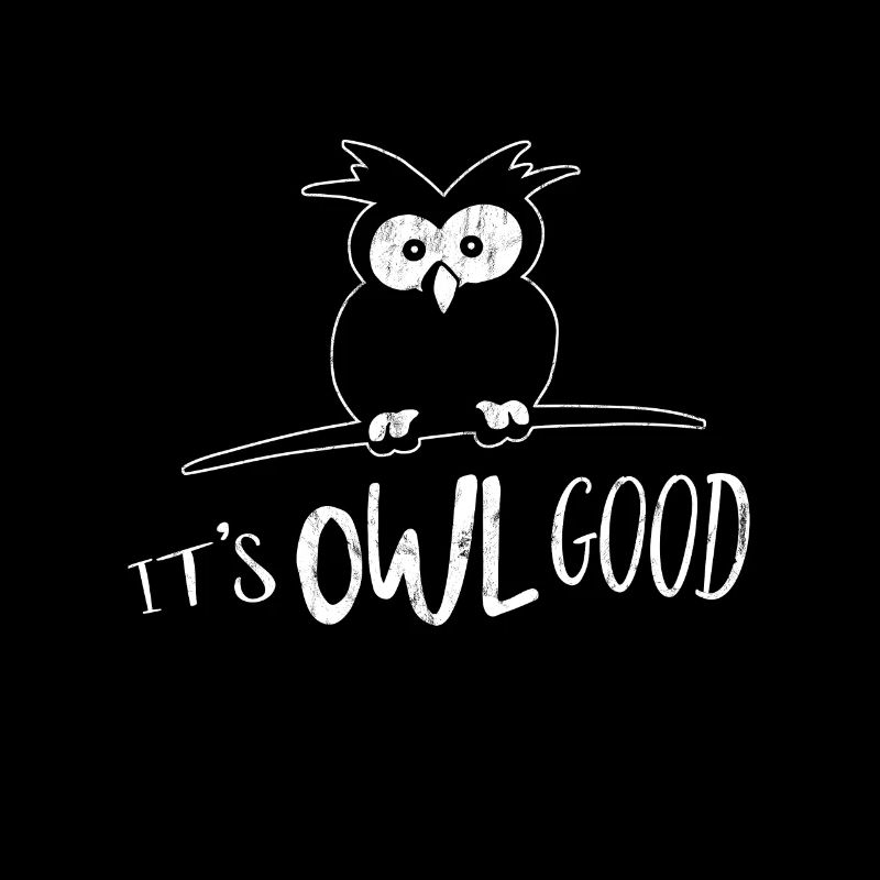It's OWL Good Vibes Easy Going coole Eule Geschenk