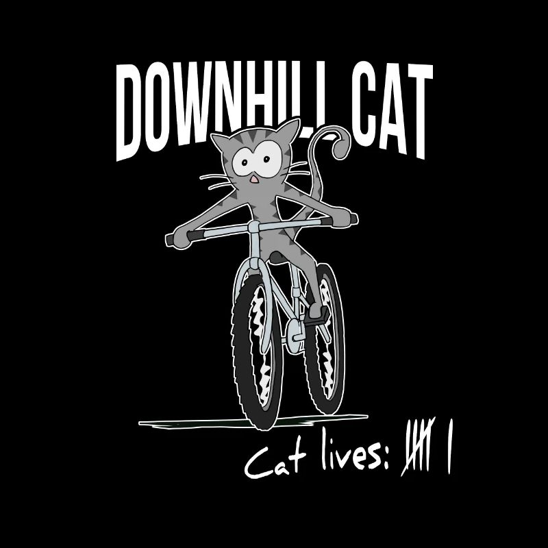 Downhill MTB Cat Katzenleben Countdown Geschenk