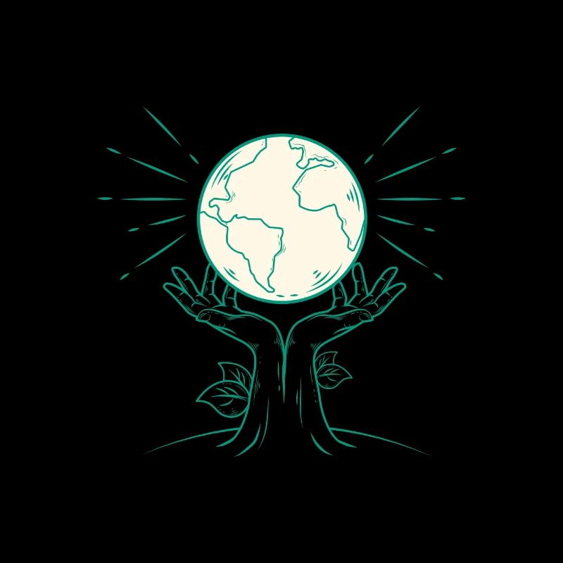 Erde wird vom Lebensbaum in den Himmel gehoben