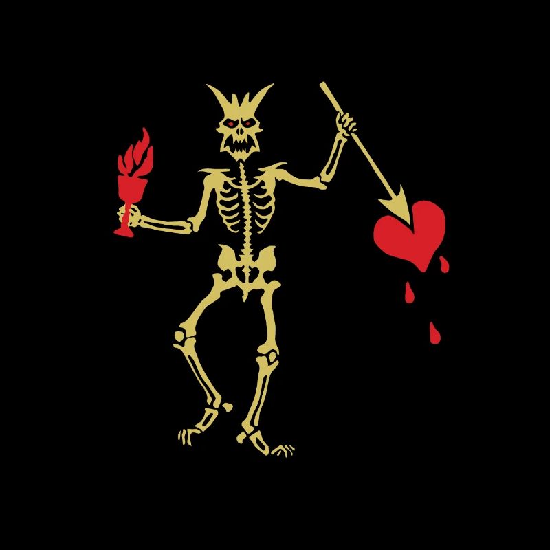 Jolly Roger - Drapeau du Pirate Barbe Noire
