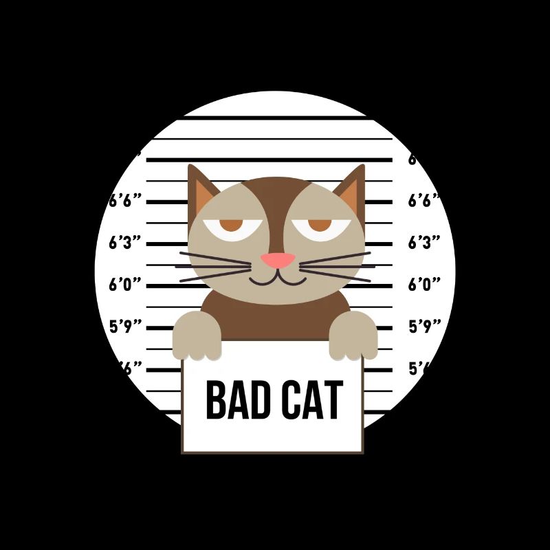 Süße Katze Gefängnis Knast Hinter Gittern Böse