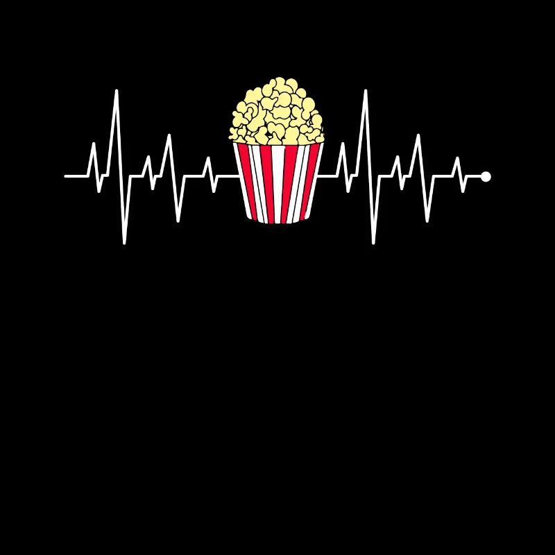 Herzschlag Herzlinie Herzfrequenz Popcorn Shirt