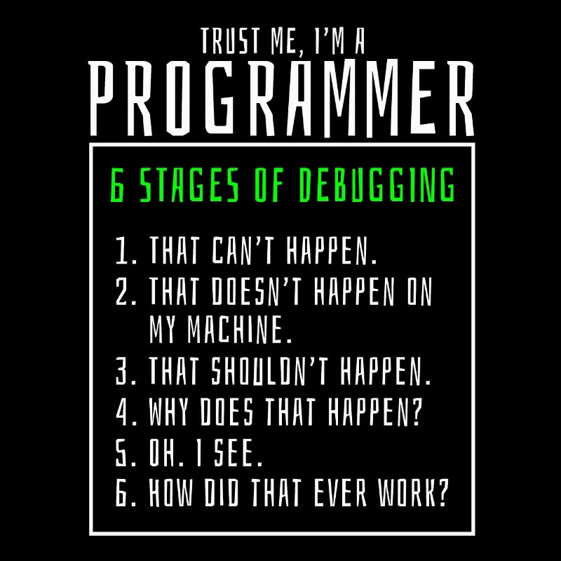 Debugging von Stufen Computerprogrammierer