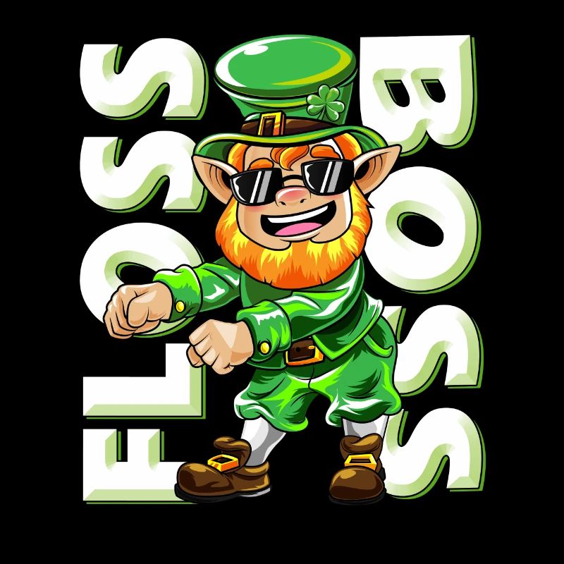 Floss Boss Kobold tanzen St Patricks Day Geschenk