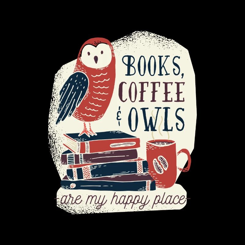 Bücher Kaffee und Eulen