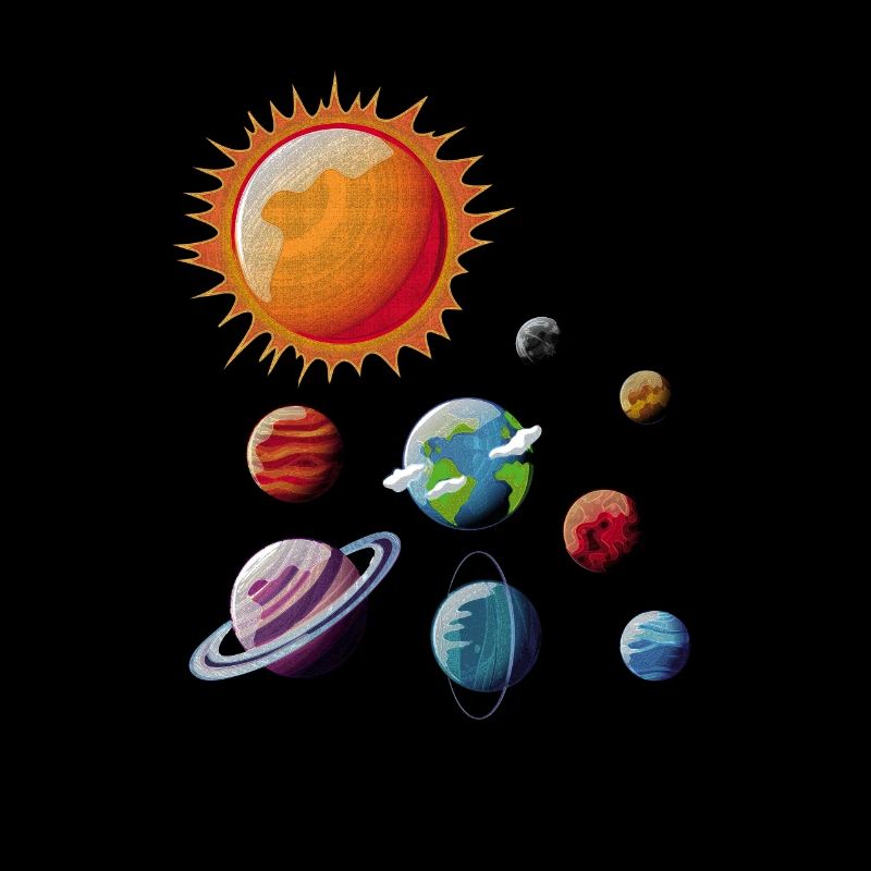 Planets Orbits Sun Moon Earth Galaxy Space Nerds