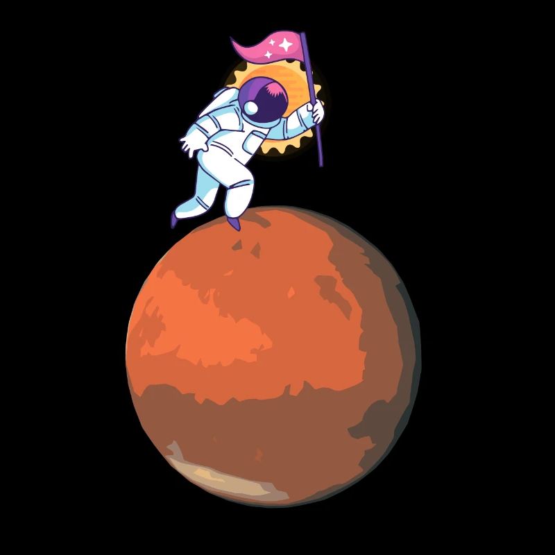Astronaut auf dem Mars coole Geschenkidee