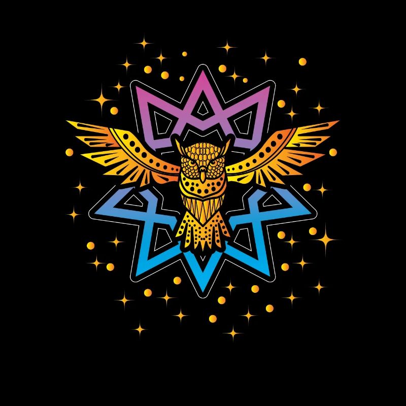 Eule Boho Gold Symbol